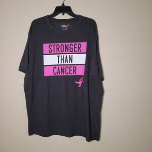 Susan G Komen Gray Stronger Than Cancer T-Shirt 2X